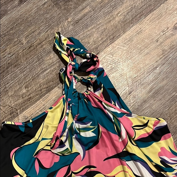 Sew In Love Green, Pink, and Yellow Floral Midi Dress - Picture 4 of 8